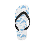 Blue whale pattern Unisex Flip Flops