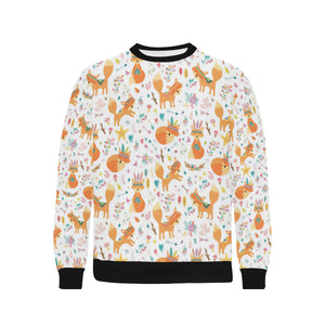 cute tribal fox pattern Men's Crew Neck Sweatshirt