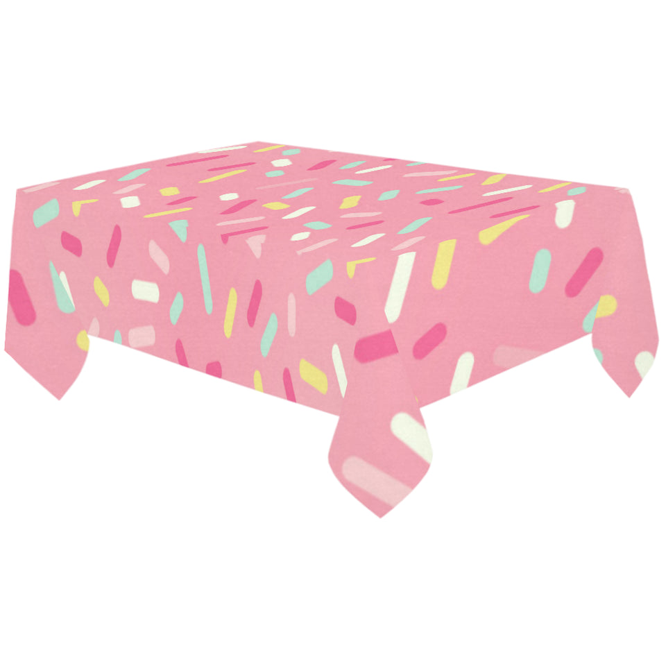 Pink donut glaze candy pattern Tablecloth