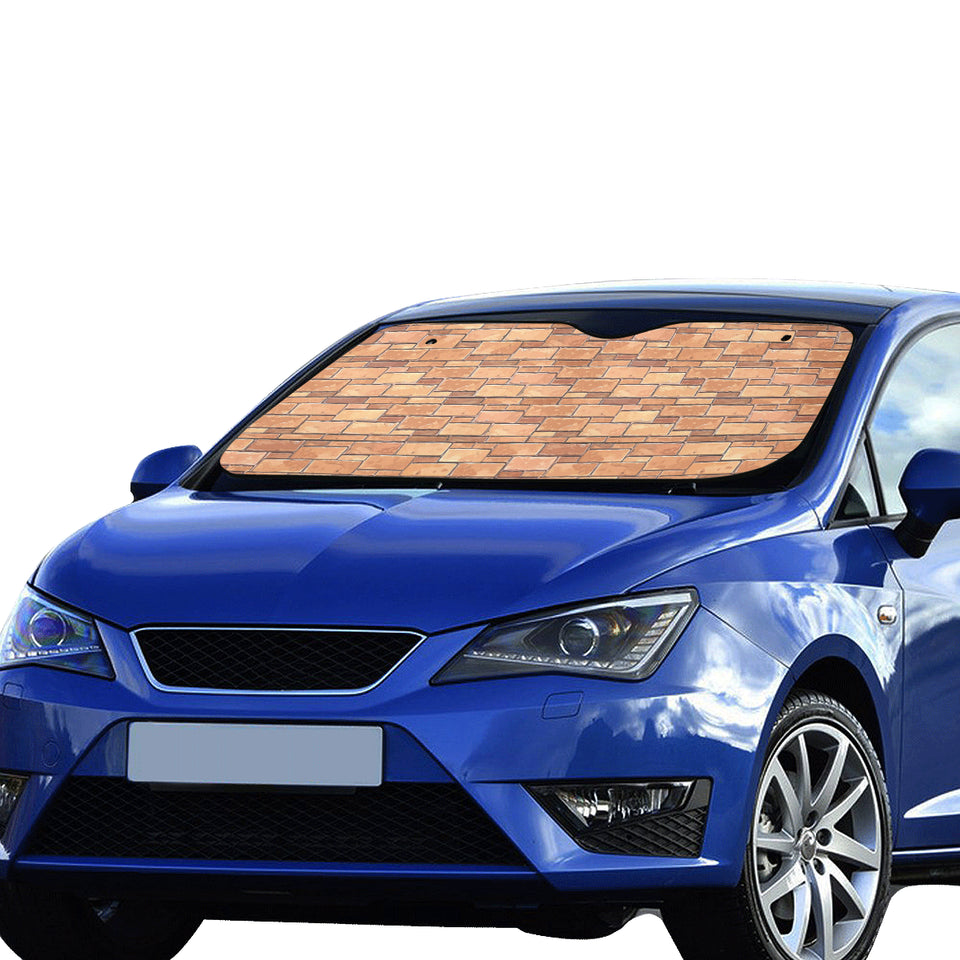Brick Printed Pattern Print Design 04 Car Sun Shade
