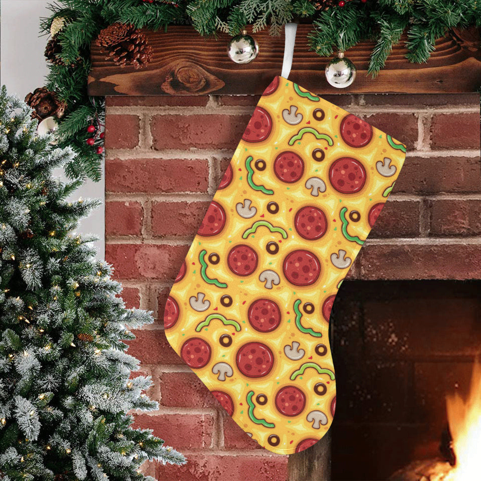 Pizza texture pattern Christmas Stocking