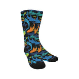 Colorful shark Crew Socks