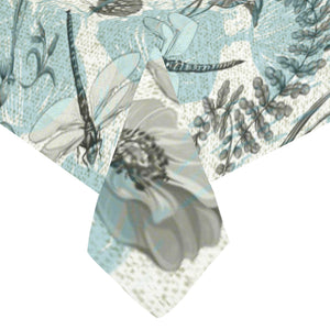 Dragonfly Butterfly Plants insect flower vintage s Tablecloth