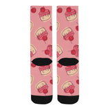 Cake cherry pattern Crew Socks