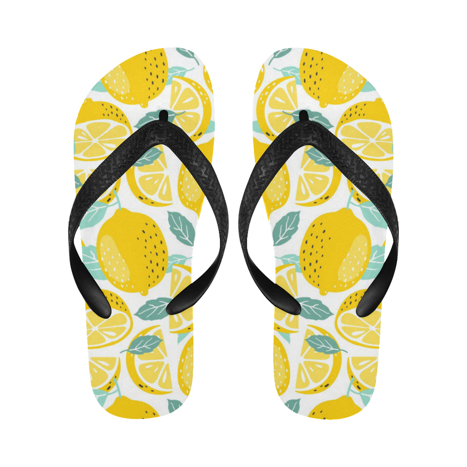 lemon design pattern Unisex Flip Flops