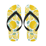 lemon design pattern Unisex Flip Flops