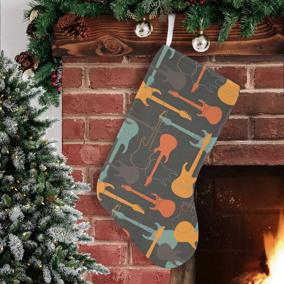 electric guitars pattern Christmas Stocking