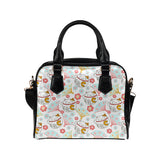 Maneki neko cat fan sakura Shoulder Handbag