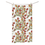 Red tulips and daffodils pattern Bath Towel