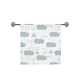 cute rhino heart pattern Bath Towel