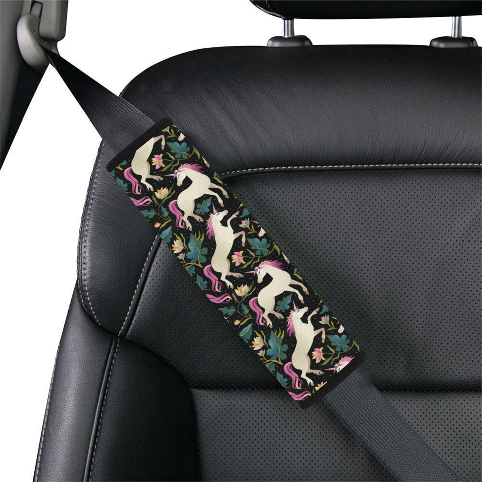 Unicorns forest background Car Seat Belt Cover