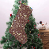 Coffee bean flower pattern Christmas Stocking