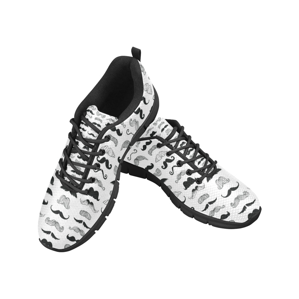 Mustache Beard Pattern Print Design 04 Men's Breathable Sneakers ( Model 055)