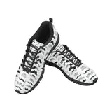 Mustache Beard Pattern Print Design 04 Men's Breathable Sneakers ( Model 055)