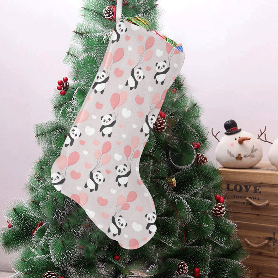 Cute panda ballon heart pattern Christmas Stocking