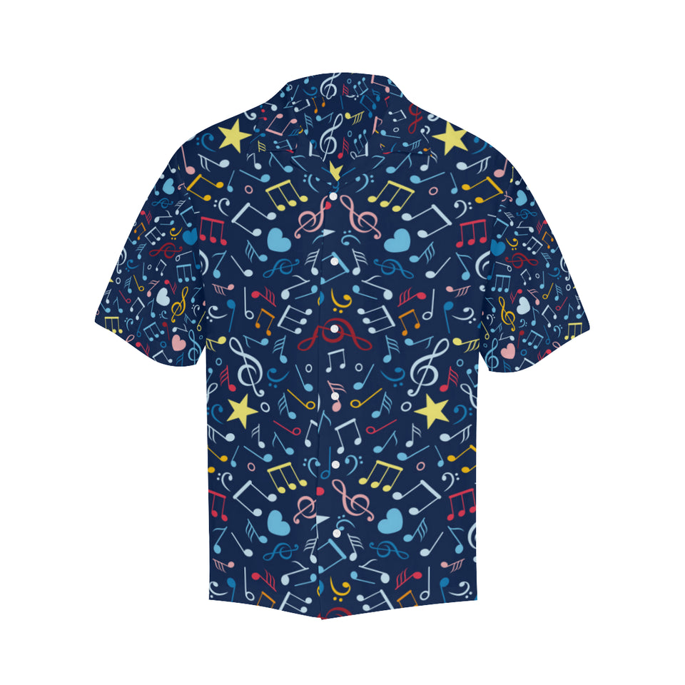 Music Notes Pattern Print Design 03 Men's All Over Print Hawaiian Shirt (Model T58)