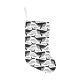 Black whale pattern Christmas Stocking