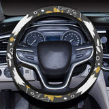 Beautiful gold autumn maple leaf pattern Car Steering Wheel Cover