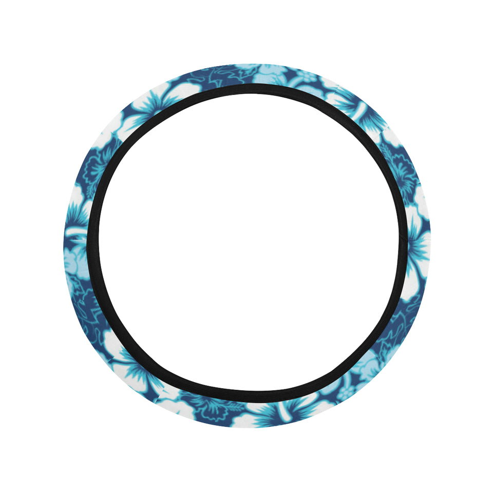 Hibiscus Pattern Print Design 03 Car Steering Wheel Cover