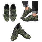 Green Peas Pattern Print Design 02 Men's Breathable Sneakers ( Model 055)