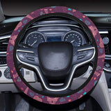 Eiffel Tower Heart Pattern Print Design 04 Car Steering Wheel Cover