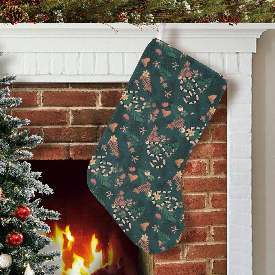 Snake forest pattern Christmas Stocking