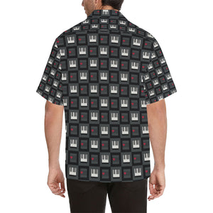 Piano Pattern Print Design 05 Men's All Over Print Hawaiian Shirt (Model T58)