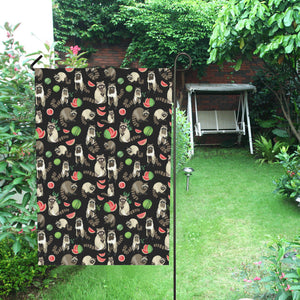 Raccoon watermelon pattern House Flag Garden Flag