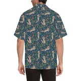 Raccoon tropical leaves pattern Men's All Over Print Hawaiian Shirt