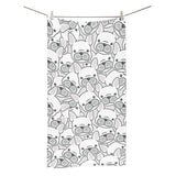 Cute french bulldog head pattern Bath Towel