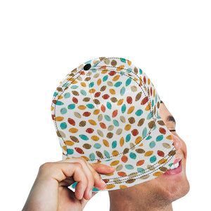 Colorful american football ball pattern All Over Print Snapback Cap