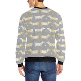 Cute dachshund dog pattern Men's Crew Neck Sweatshirt