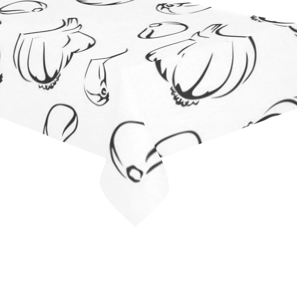 Garlic pattern black white Tablecloth