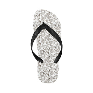 cacao beans leaves pattern Unisex Flip Flops