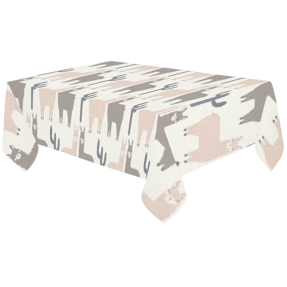 Llama Alpaca pattern Tablecloth