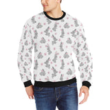 Watercolor cute rabbit pattern Men's Crew Neck Sweatshirt