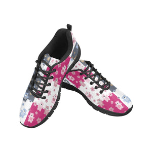 Teddy Bear Pattern Print Design 03 Men's Breathable Sneakers ( Model 055)