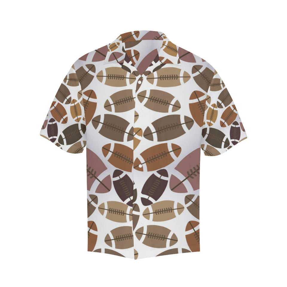 American football ball pattern Men's All Over Print Hawaiian Shirt