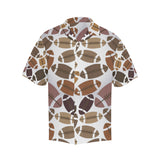 American football ball pattern Men's All Over Print Hawaiian Shirt