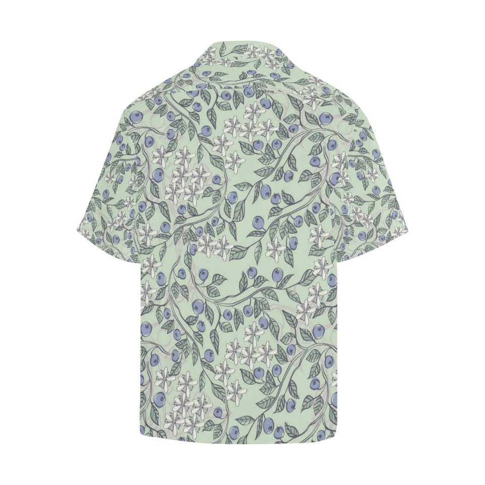 hand drawn blueberry pattern Men's All Over Print Hawaiian Shirt