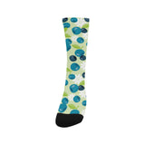 blueberry flower pattern Crew Socks