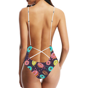 Colorful donut glaze pattern Women's One-Piece Swimsuit