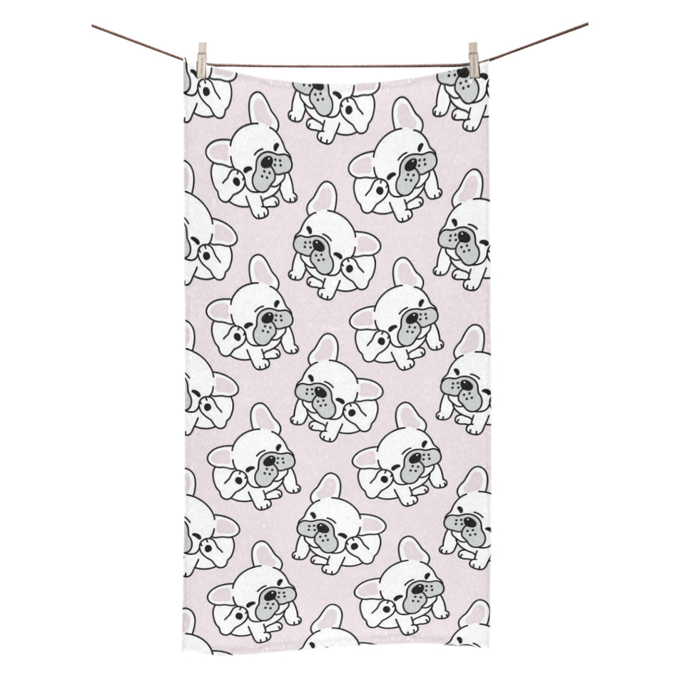 Cute french bulldog pattern Bath Towel