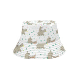 Cute Rhino pattern background Unisex Bucket Hat