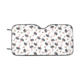 Ostrich Pattern Print Design 02 Car Sun Shade