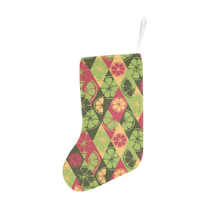 Cool Geometric lime pattern Christmas Stocking