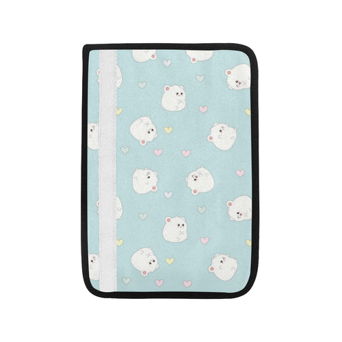 White cute hamsters heart pattern Car Seat Belt Cover