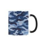 Blue camouflage pattern Morphing Mug Heat Changing Mug