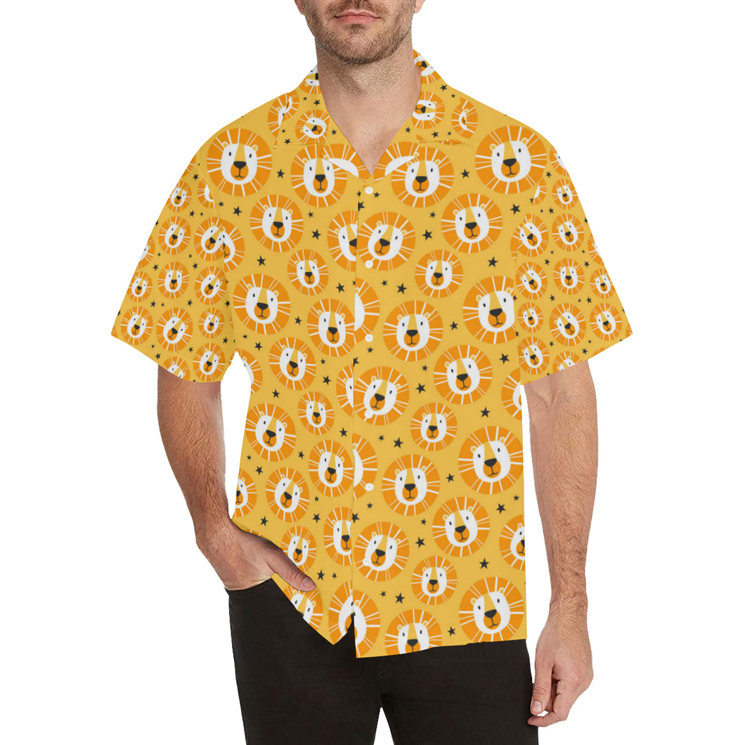 Lion Pattern Print Design 03 Men's All Over Print Hawaiian Shirt (Model T58)