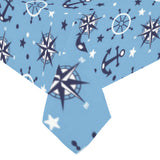 Anchors rudder compass star nautical pattern Tablecloth